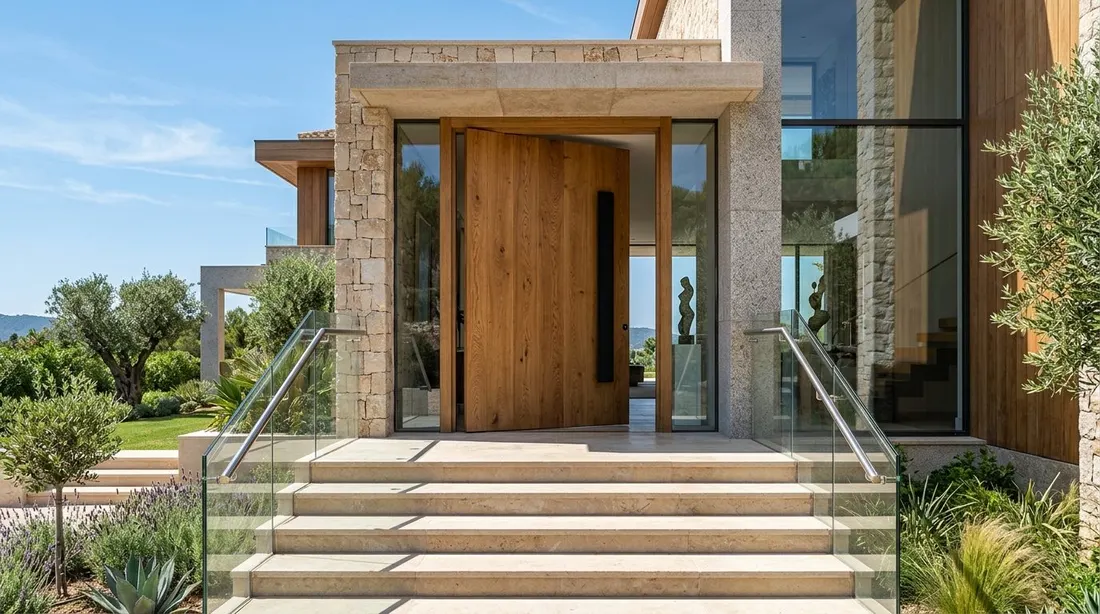 Porta pivot — Texture rovere